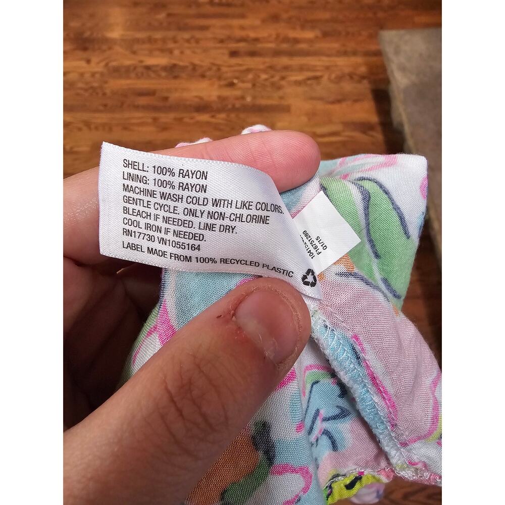 Lilly Pulitzer Floral Sleeveless Tank Top XS Pink Tropical Print Resort Wear - Picture 4 of 5